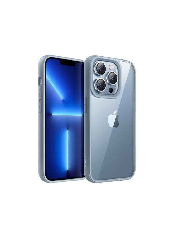 Jetech Case for iPhone 13 Pro Max 6.7-Inch, Shockproof Phone Bumper Cover, Solid Color Matte TPU Frame, Anti-Scratch Clear Back (Sierra Blue) - Image 1