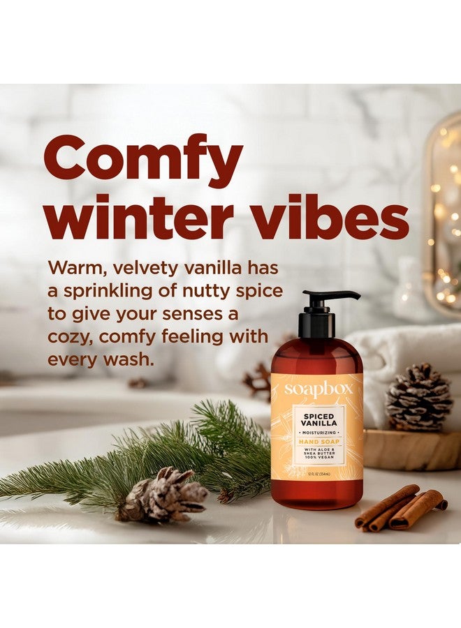 سوب بوكس صابون اليدين الشتوي من سوب بوكس، صابون سائل لليدين بنكهة الفانيليا المتبلة والرمان المثلج، غسول مرطب لليدين، زبدة الشيا والصبار، عبوة من 4 قطع، 12 أونصة - Image 3