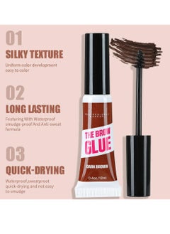 KASTWAVE Eyebrow Gel, Tinted Eyebrow Mascara Gel Set, 2 Pack Taupe Long Lasting Waterproof Transfer-proof Eyebrow Cream, Eyebrow Brush With Color Fast Sculpt to Fill in Eyebrows Thickening  - Image 2