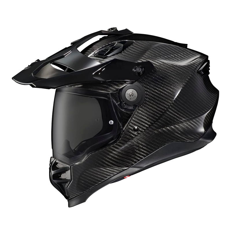 ScorpionEXO XT9000 Full Face Carbon Fiber Adventure Motorcycle Helmet with Pinlock Ready Shield Bluetooth Ready Speaker Pockets DOT ECE Solid Gloss Black XLarge - Image 2