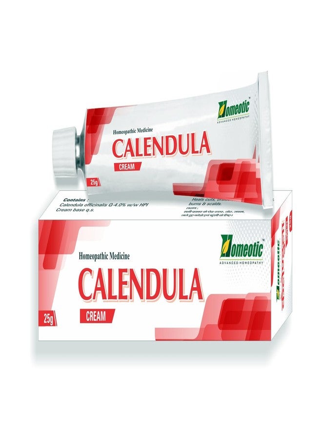 HOMEOVED Calendula Cream | Soothing Herbal Cream for Skin Protection | With Calendula Officinalis | Gentle on Cuts, Cracks, Dryness & Irritated Skin | Non-Greasy | 25g (pack of 1)