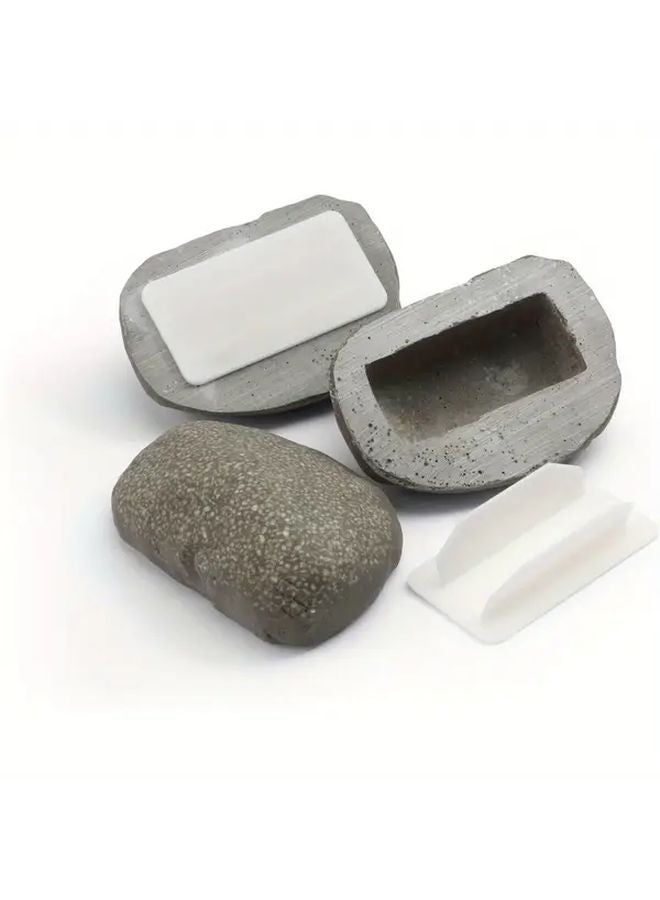 Realistic Rock Key Hider Outdoor Indoor Concealable Compartment 1pc - Image 1
