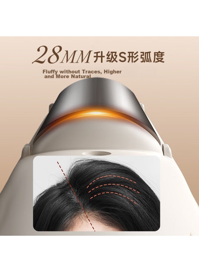 TSUYAGLA Cuiya Curved Hair Straightener, High Crown Straightening And Volumizing Iron, Negative Ion Dual-use For Straightening And Curling, Anti-frizz Straightening Tool, Qixi Valentine's Day Gift, T206 White - Image 1
