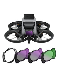 Generic Magnetic ND/CPL Filter Set for DJI Avata Pro Mini FPV Drone - Includes ND8, ND16, CPL Filters & Magnetic Adapter, Aluminum Alloy Frame, Multi-Layer Coated HD Neutral Density (3PCS)  - Image 1