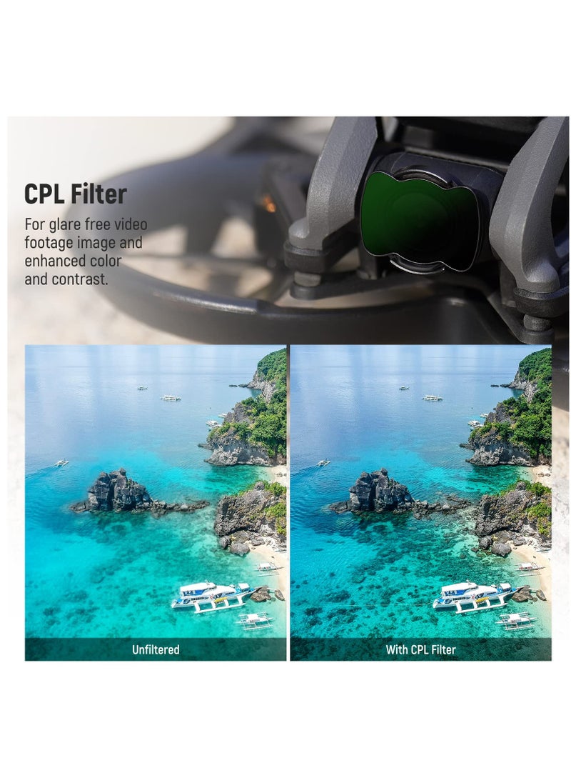 Generic - Magnetic ND/CPL Filter Set for DJI Avata Pro Mini FPV Drone - Includes ND8, ND16, CPL Filters & Magnetic Adapter, Aluminum Alloy Frame, Multi-Layer Coated HD Neutral Density (3PCS) - Image 1