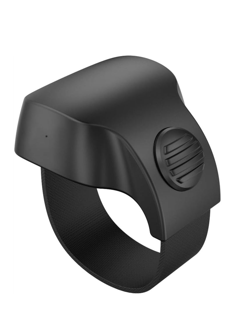 KASTWAVE Selfie Remote Control, Recharging Bluetooth 5.1 Smart Ring Selfie Remote Control for iPhone and Android Wireless Remote Control Selfie Shutter for Photography and Video Recording, Black, 1 Pcs - Image 1