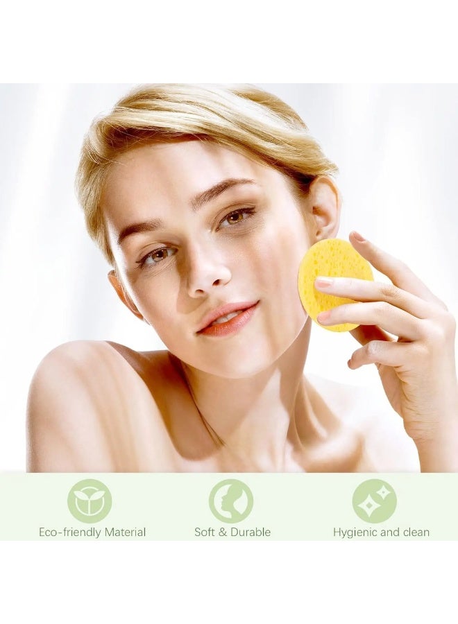 50PCS Compressed Facial Sponges, Exfoliating & Cleansing Pads, Latex-Free for Makeup Removal & Skin Care - Image 2
