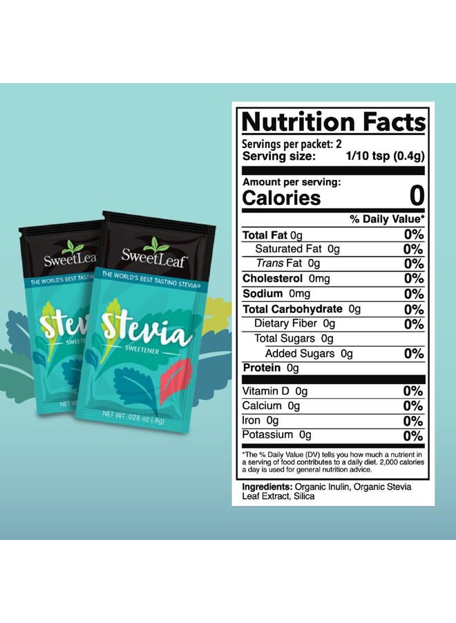 SweetLeaf Wisdom Natural Brands - Stevia Sweetener 70 packets 2.5oz(Pack of 2) - Image 2