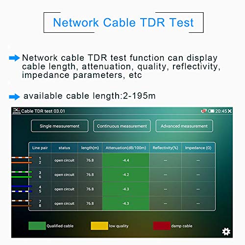 YEERAM Portable 7 Inch CCTV Tester-Support up to 6K IP Camera Test- AHD, TVI, CVI & CVBS Analog Camera Test-RJ45 Cable TDR Tester with PoE/IP Discovery/HDMI in & Out/Built in WiFi/PTZ - Image 5