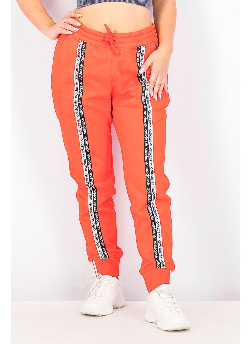 Adidas Women Pull,On Drawstring Jogger Pant, Orange  - Image 1