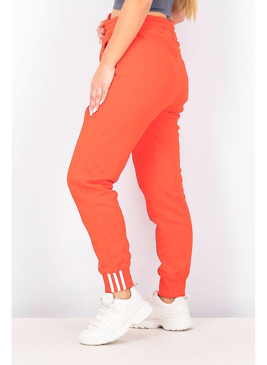 Adidas Women Pull,On Drawstring Jogger Pant, Orange  - Image 3
