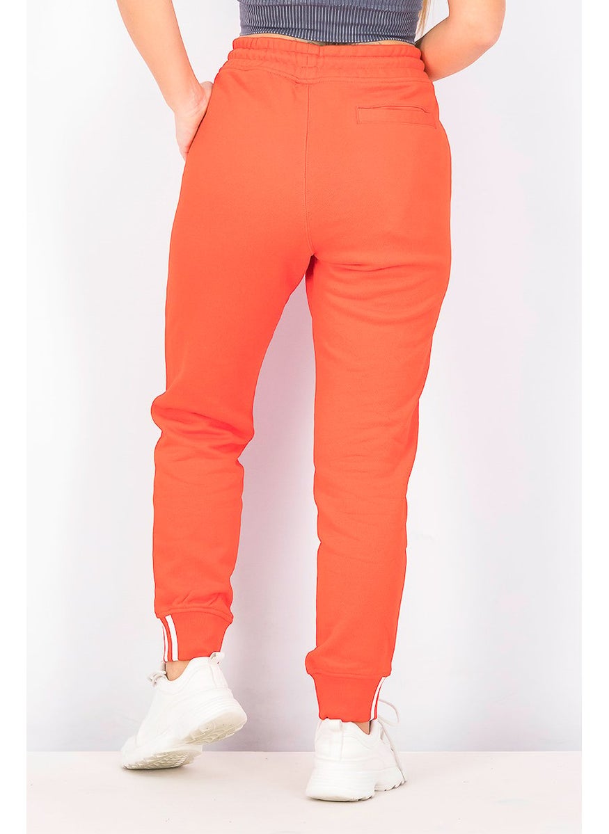 Adidas Women Pull,On Drawstring Jogger Pant, Orange  - Image 2