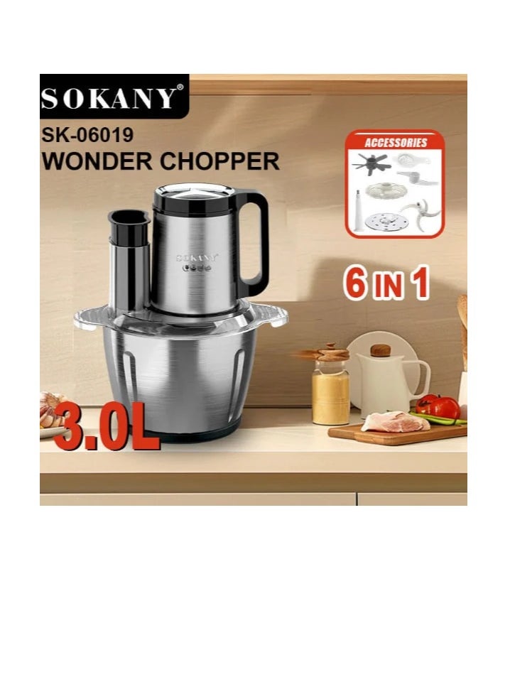 سوكاني - كبه استانليس 6*1 / 3لتر - Sk-06019 - سوكاني - 800وات - Image 1