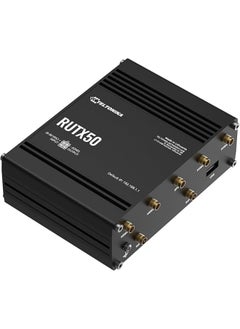 TELTONIKA Teltonika RUTX50 is a robust industrial-grade 5G router designed for high-speed, reliable connectivity in demanding environments. It supports both 5G NR (Sub-6GHz) SA and NSA architectures, ensuring compatibility with current and future mobile networks  - Image 1