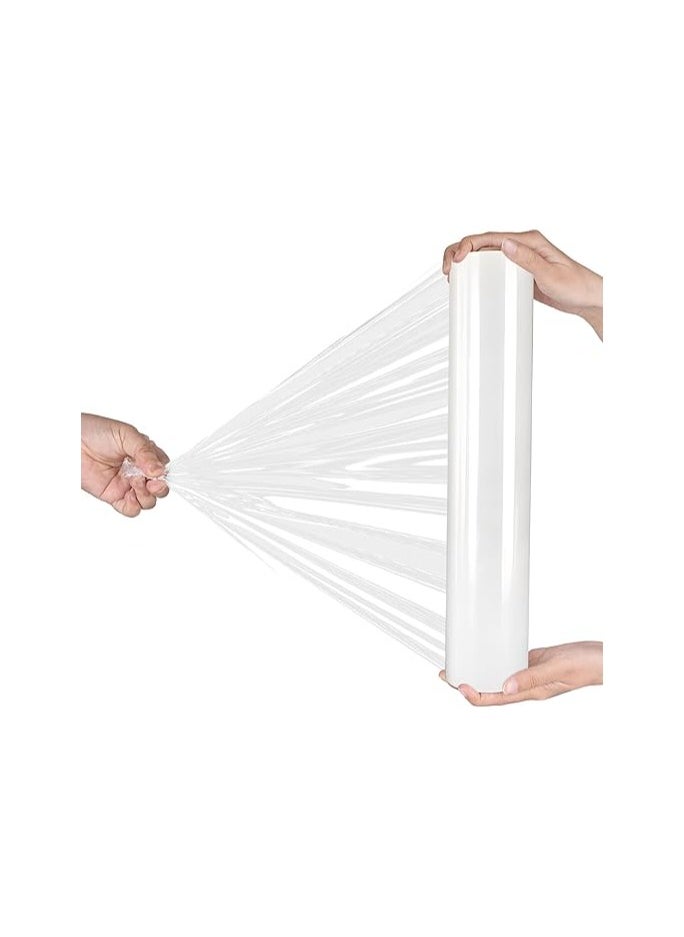 ECVV - Clear Stretch Film - 500mm Heavy Duty Plastic Shrink Wrap for Pallet, Packing, Moving and Packaging - 1.20 kg, 400g Core - Image 1