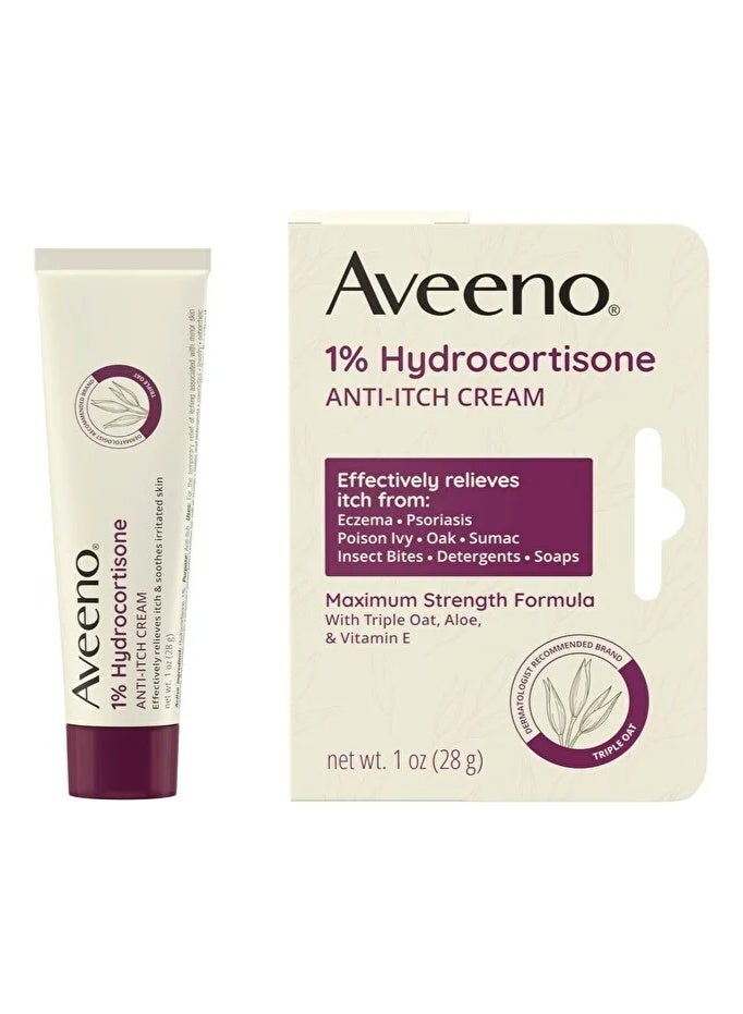 أفينو AVEENO كريم هيدروكورتيزون مضاد للحكة 1% - 28 جم - Image 2
