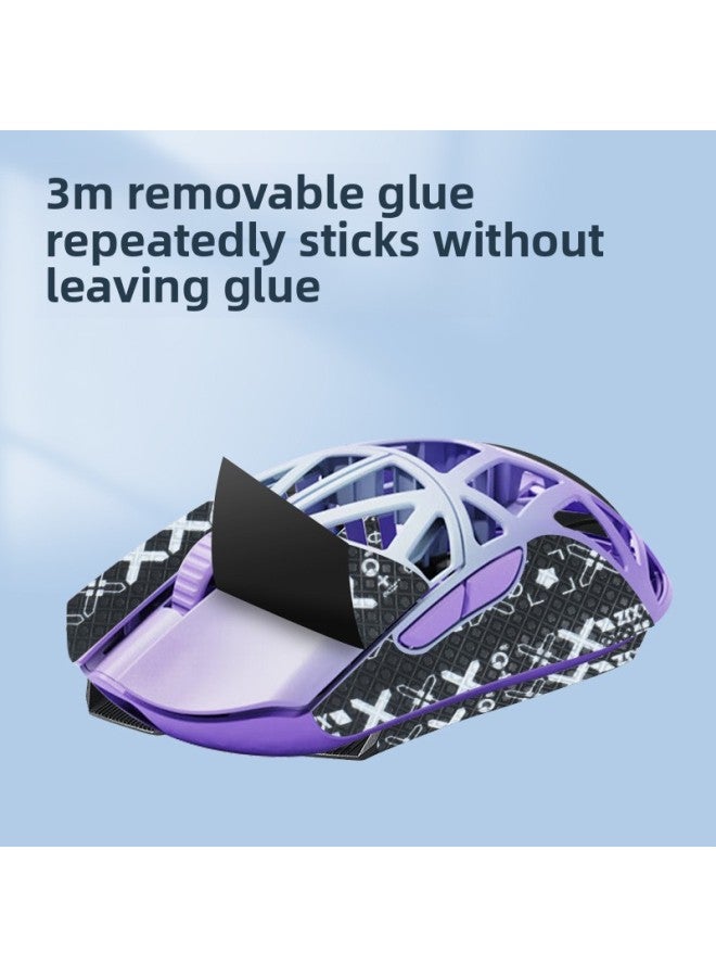 For Wlmouse Wanling Mini Mouse Anti-Slip Sticker Game E-Sports Flower Beast Mini Sticker Foot Pad Foot Pad-Color:[half Pack] Black Printed Mouse Sticker [free Cleaning Cotton] - Image 5