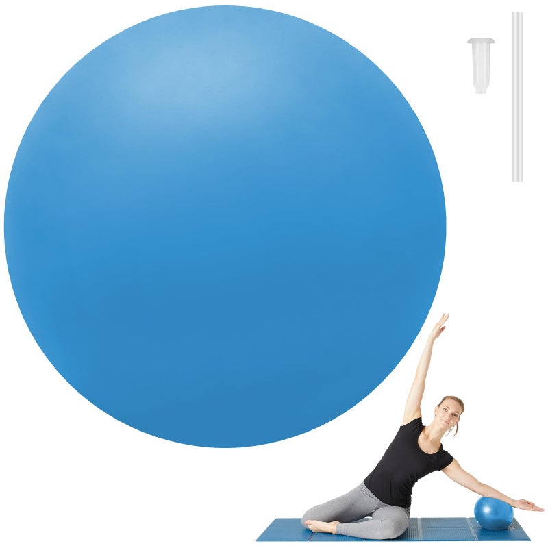Pimoys Small Pilates Ball 9 Inch Small Exercise Ball Mini Yoga Workout Balls for Stability Barre Fitness Bender Core Training Improves Balance Blue - Image 2