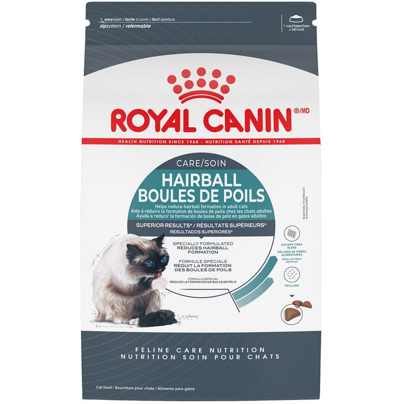 Royal Canin Feline Care Nutrition Hairball Care Adult Dry Cat Food, 3 lb Bag - Image 1