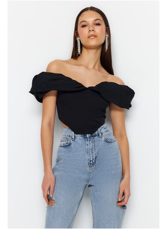 trendyol - Black Carmen Collar Underwire Bustier TPRSS23BS00121 - Image 1