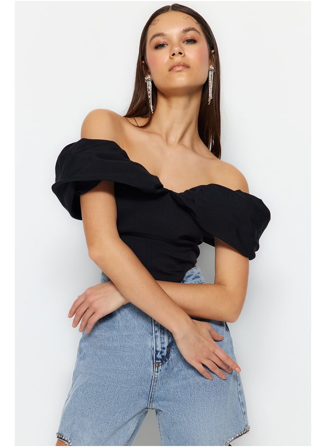 trendyol - Black Carmen Collar Underwire Bustier TPRSS23BS00121 - Image 1