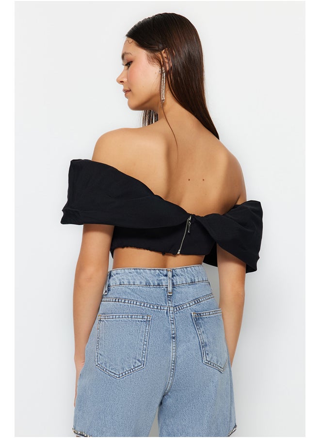 trendyol - Black Carmen Collar Underwire Bustier TPRSS23BS00121 - Image 1