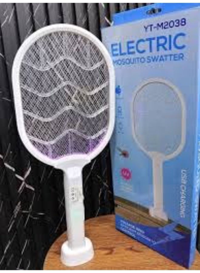 2-in-1 Electric Mosquito Swatter with USB Rechargeable Base - Image 2