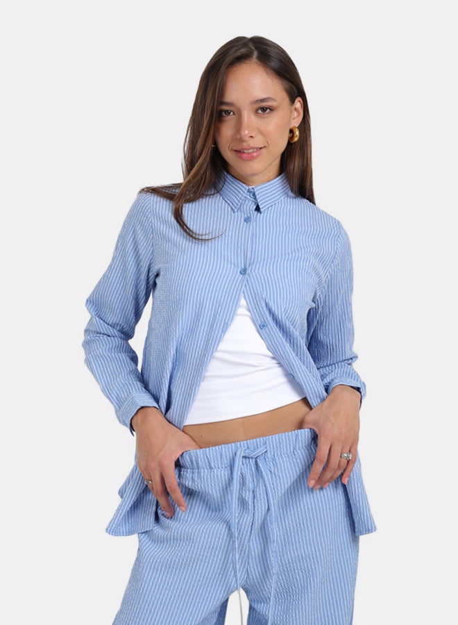 Carina Striped Long-Sleeve Shirt - Image 1