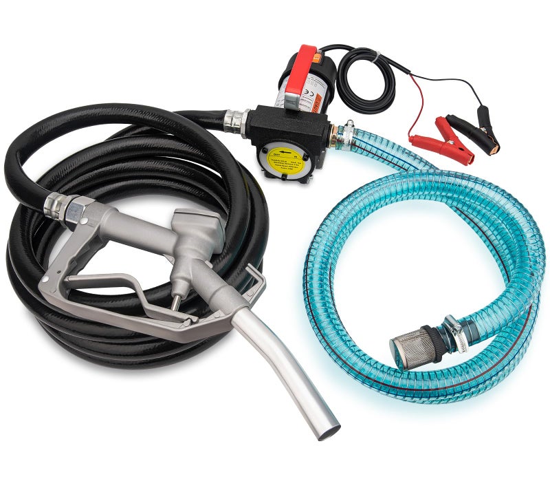 9TH SHOP Diesel Transfer Pump Kit, 12V Fuel Transfer Pump with Hose Nozzle for Kerosene, Transformer Oil, Diesel Fuel Pump 12V DC 10GPM Electric Self-Priming Pump - Image 1