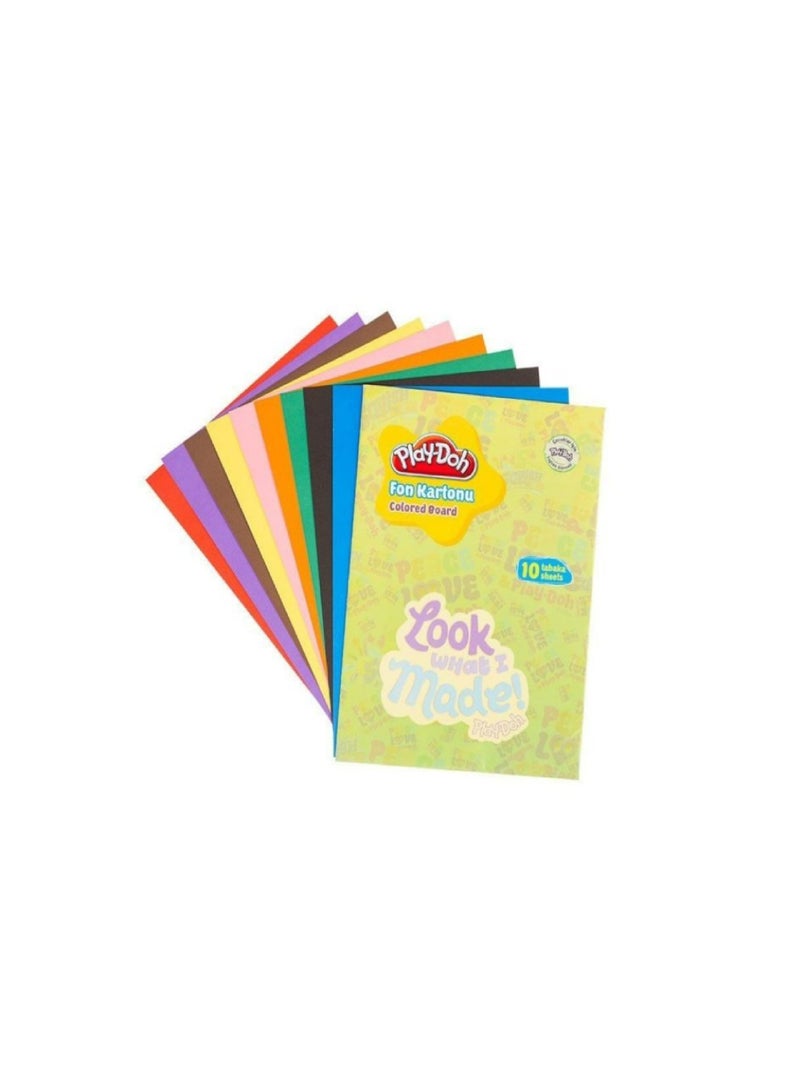 HASBRO - GAMING play-doh Fund Cardboard With Envelope 25X35 cm, 10 Colors - Image 2