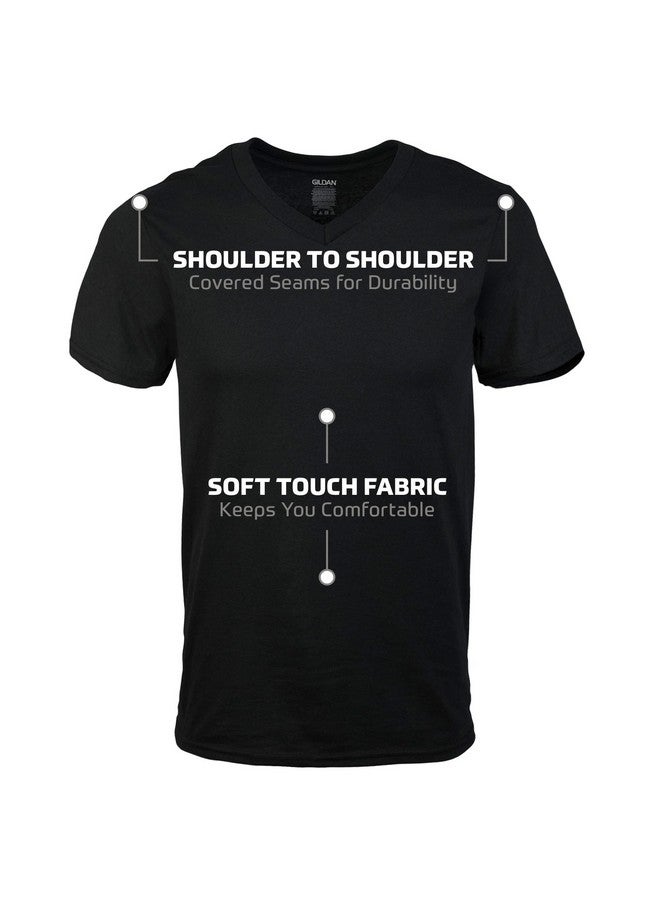 Gildan Men's V-Neck T-Shirts, Multipack, Style G1103, Black (6-Pack), 2X-Large - Image 1