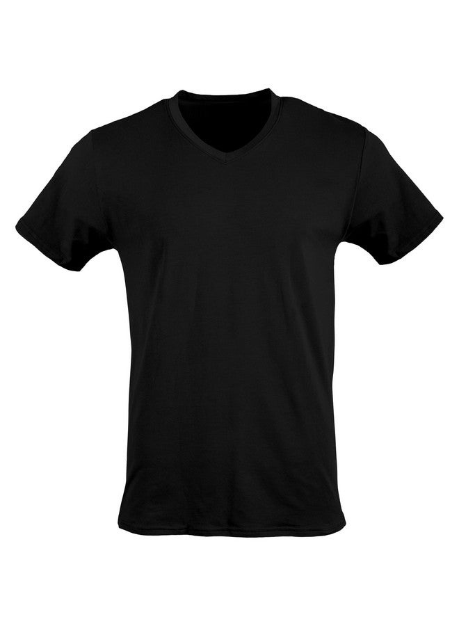 Gildan Men's V-Neck T-Shirts, Multipack, Style G1103, Black (6-Pack), 2X-Large - Image 3