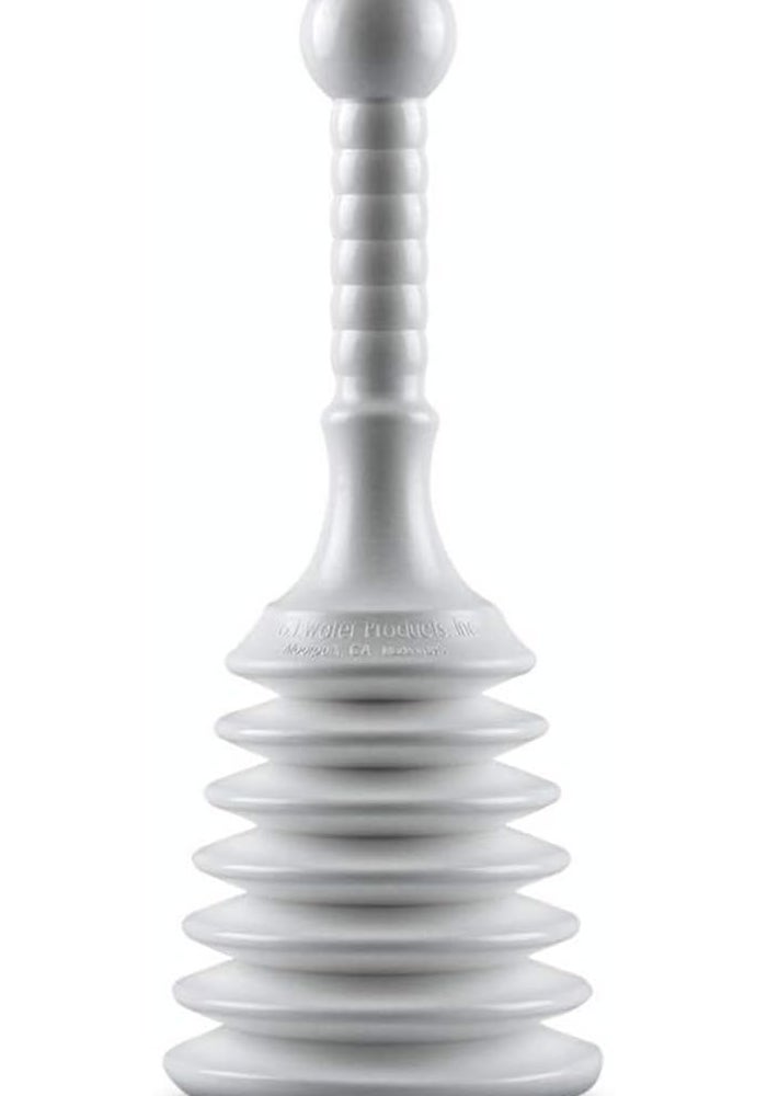 Master Plunger G.T. Water Products, Inc. MPS4-4 Shorty Plunger - White - Image 1