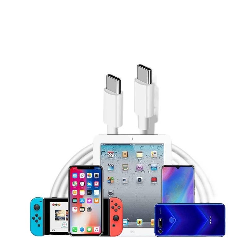 كابل USB-C سريع بقدرة 40W PD وUSB - C إلى USB-C وللشحن السريع لـ شحن الهاتف والتابلت ونقل البيانات واستخدام المحولات والإعداد المكتبي والحمل أثناء السفر - Image 3