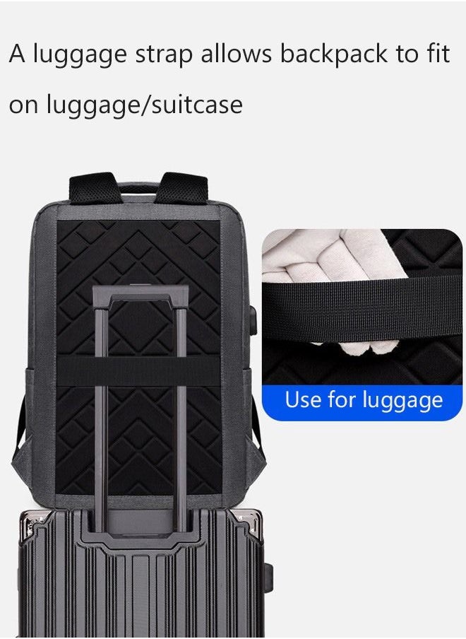DUNISO - Travel Laptop Backpack Business Anti Theft Slim Durable Computer Backpack with USB Charging Port Water Resistant College School Laptop Bag Gifts for Men & Women Fits 15.6 Inch Notebook Black - Image 1