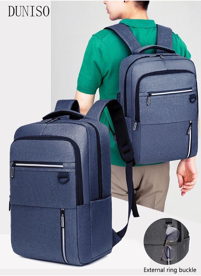 DUNISO - Travel Laptop Backpack Business Anti Theft Slim Durable Computer Backpack with USB Charging Port Water Resistant College School Laptop Bag Gifts for Men & Women Fits 15.6 Inch Notebook Black - Image 1