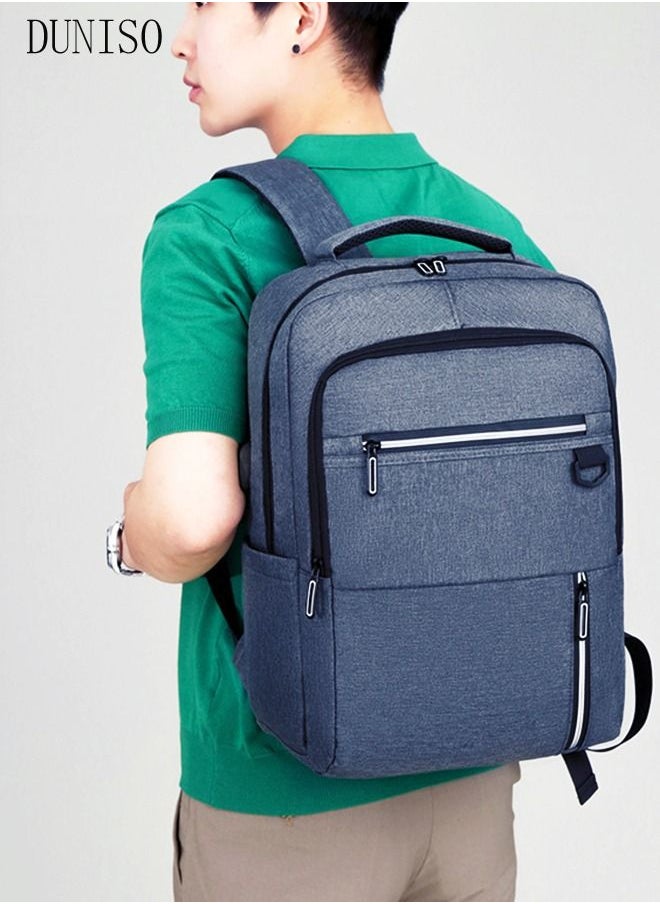 DUNISO - Travel Laptop Backpack Business Anti Theft Slim Durable Computer Backpack with USB Charging Port Water Resistant College School Laptop Bag Gifts for Men & Women Fits 15.6 Inch Notebook Black - Image 1