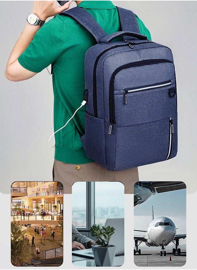 DUNISO - Travel Laptop Backpack Business Anti Theft Slim Durable Computer Backpack with USB Charging Port Water Resistant College School Laptop Bag Gifts for Men & Women Fits 15.6 Inch Notebook Black - Image 1