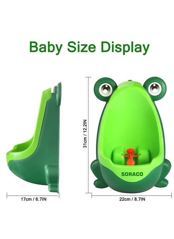 Soraco Soraco Frog Potty Training Urinal for Toddler Boys with Funny Aiming Target, Frog Pee Training (Green)  - Image 2