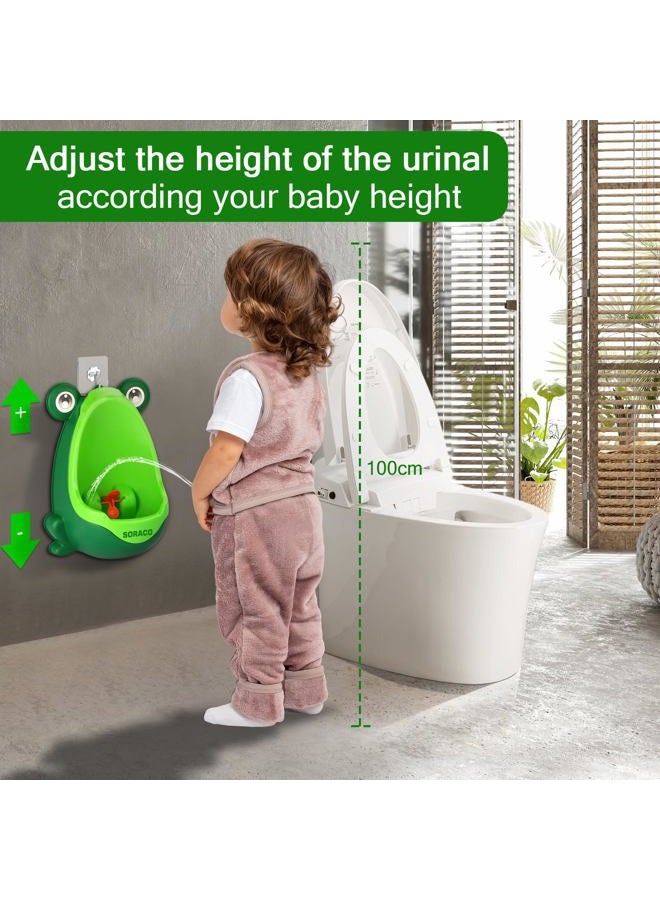 Soraco Frog Potty Training Urinal for Toddler Boys with Funny Aiming Target, Frog Pee Training (Green)