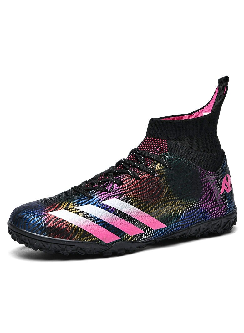 2024 New High Top Anti slip Football Shoes Outdoor Indoor Professional Youth Boys Football Shoes Unisex Football Cleats  - Image 2