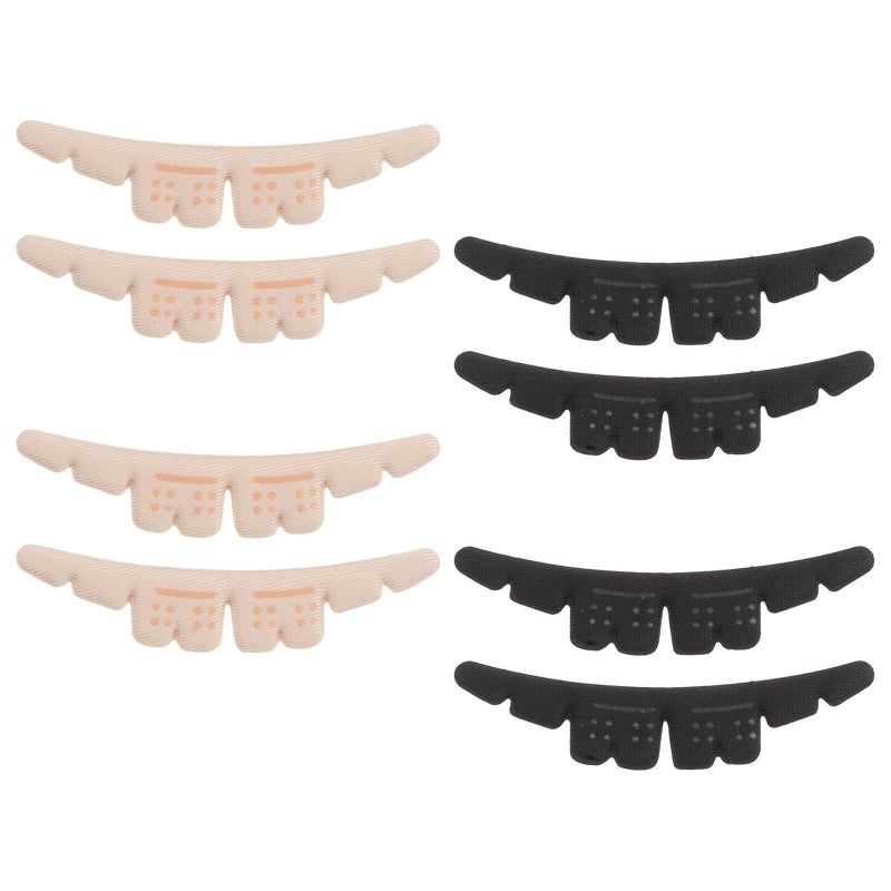 Skin Tone Black Self Adhesive Anti Slip High Heel Cushion Inserts Forefoot Strips 8 Pieces - Image 2