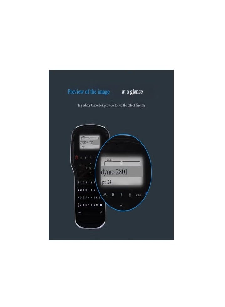 صانع الملصقات مع تحديد تلقائي ، طابعة ملصقات حرارية مع شريط أبيض 1 لفة 50 مم * 30 مم ، صانع ملصقات بلوتوث محمول بعرض طباعة 20-50 مم ، USB قابل لإعادة الشحن ، سهل الاستخدام للمكتب ، المنزل ، الأعمال ، الأزرق الفلكي - Image 2