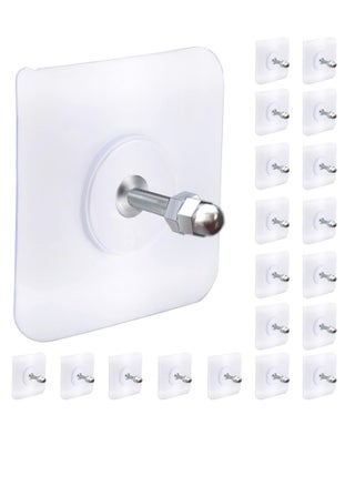 20 PCS Adhesive Hooks Heavy Duty, Wall Hooks for Hanging,Wall Hangers without Nails,2 in 1 Screw Free Sticker for Wall Mount Shelf,Waterproof Rustproof (16mm) - pzsku/Z8339C08CA82C355AE6B9Z/45/_/1706692451/ff5e89d0-8bea-4af9-9ec2-fc0740c8fc80