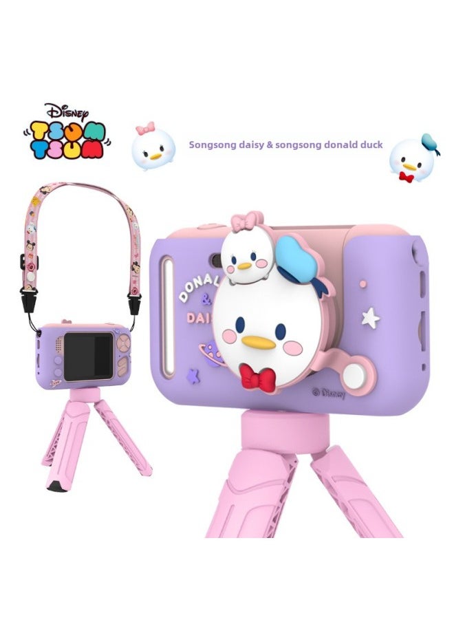Disney Strawberry Bear Children's Digital Camera Can Take Pictures Of Baby Boys And Girls Shaking Sound Network Red HD Small SLR-Color:S9 Donald Duck  - Image 1