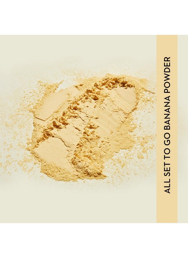 شوجر كوزماتيكس بودرة غير لامعة من All Set To Go Banana Matte Powder | بودرة غير لامعة لتثبيت المكياج للبشرة غير اللامعة | تعمل على التحكم في الزيوت وتطبيقها بسلاسة | 7 جرام، أصفر  - Image 5