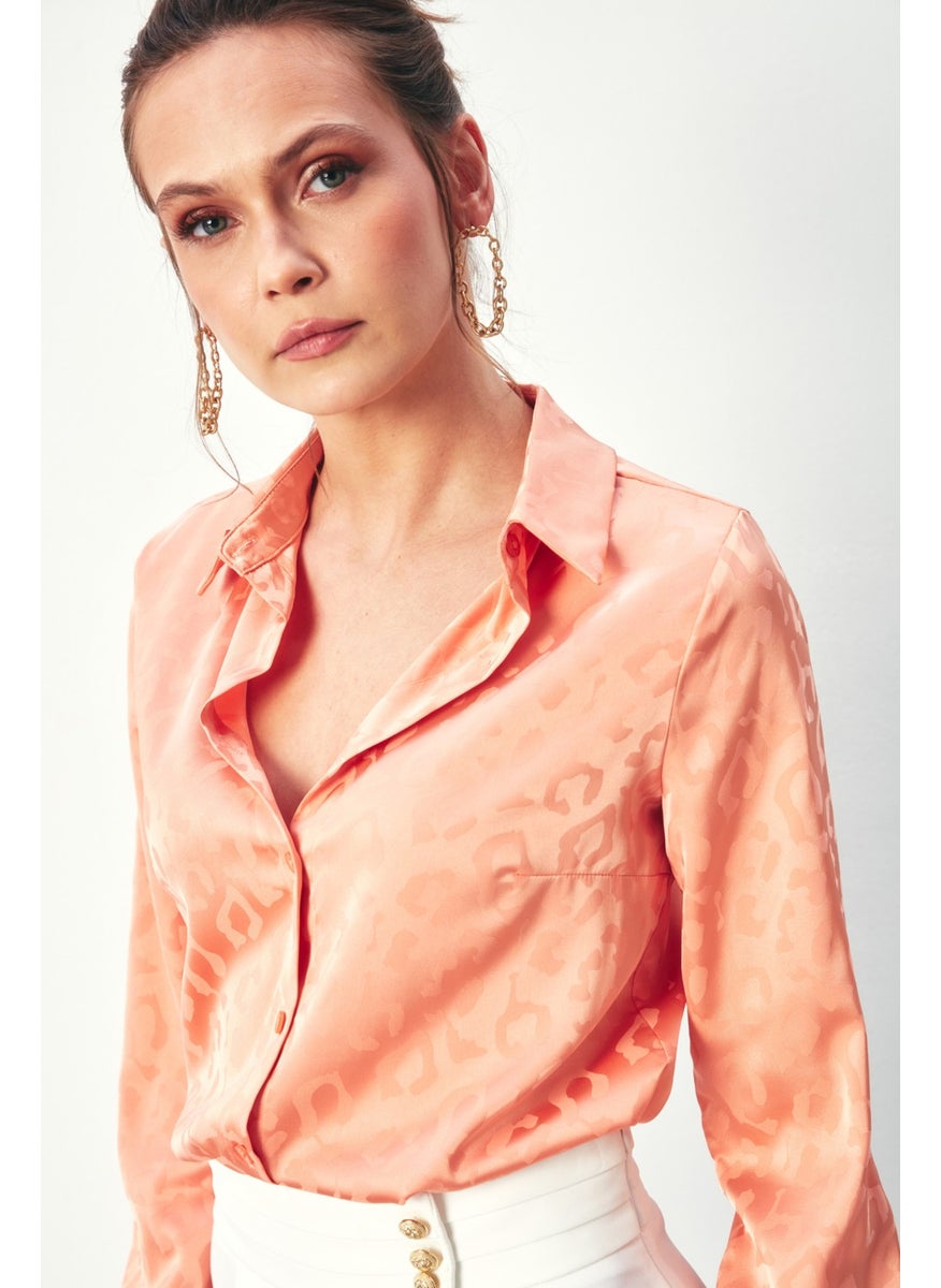 Patterned Satin Shirt - Salmon - pzsku/Z8339E329F088D2F57ECCZ/45/_/1740639481/f8e44736-d075-4634-9ecb-5c372f6ee145