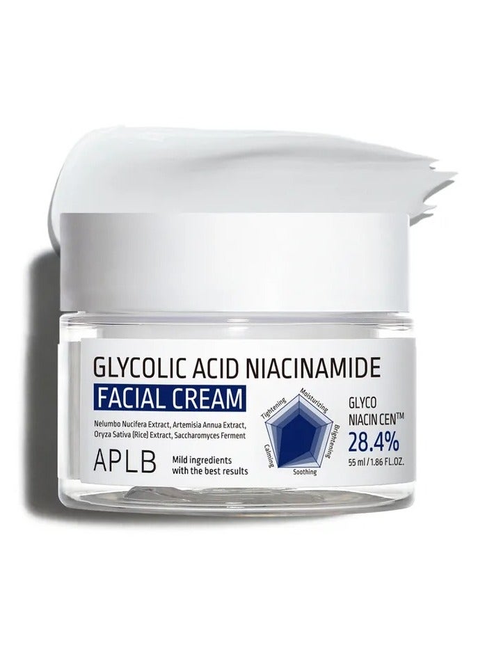 Aplb Glycolic Acid Niacinamide Facial Cream 55ml