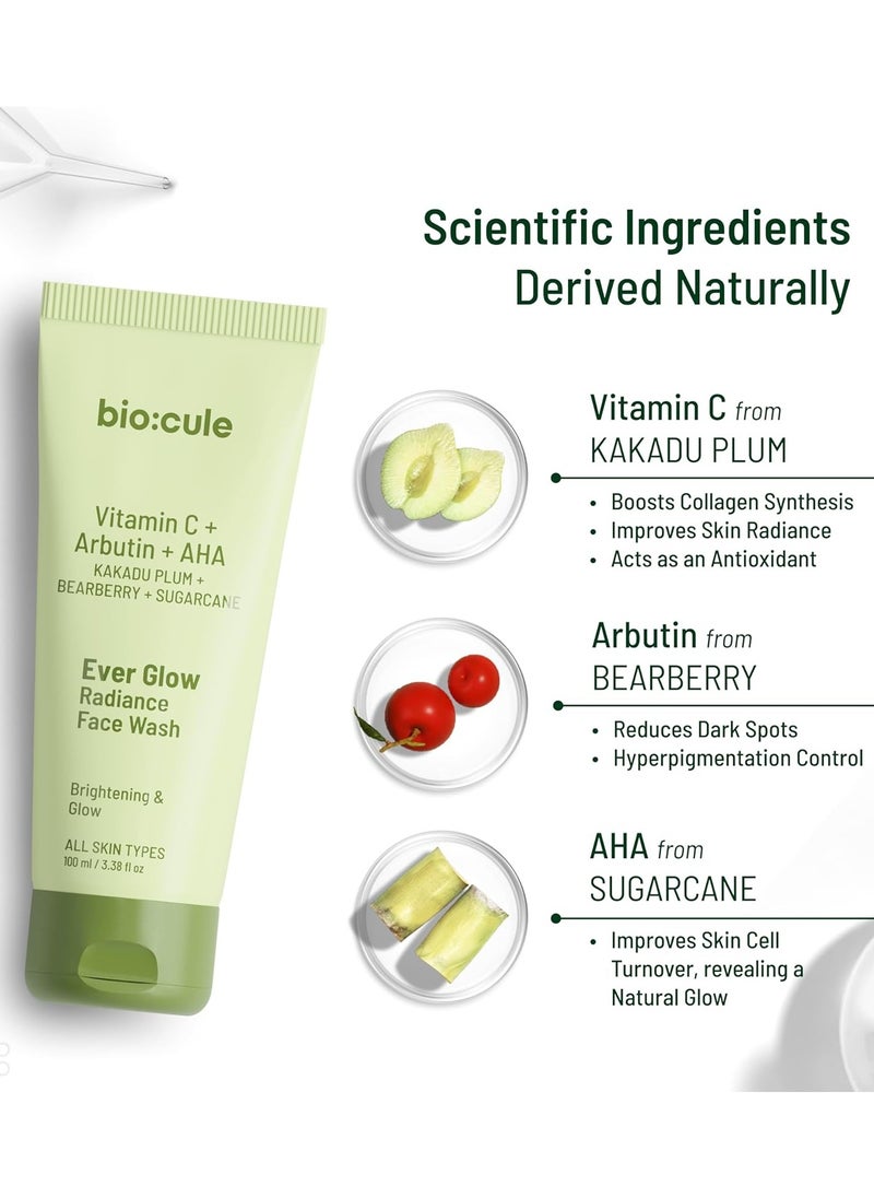 Biocule Ever Glow Radiance Face Wash 100Ml  - Image 3