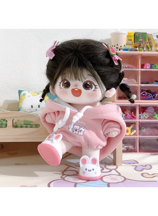 Chestnut Cotton Doll Clothes 20cm Skeleton Nude Baby Can Be Changed Plush Doll Cute Doll Doll Clothes-Specifications:20cm (skeleton Has Been Taken Care Of)-Color:[Gift Box Version] Chestnut Nude Baby + Owl Skirt + Gift